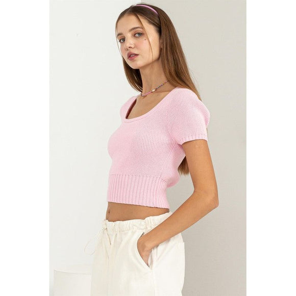 Women's Short Sleeve - Trendiest Babe Short Sleeve Sweater Top -  - Cultured Cloths Apparel