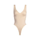 Athleisure - Ribbed V Neck Bodysuit - M. Nude - Cultured Cloths Apparel