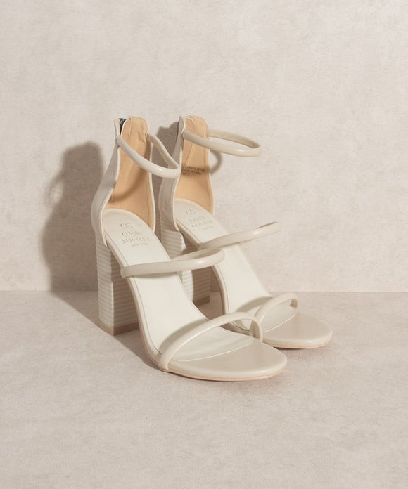 Shoes - OASIS SOCIETY Taylor - Minimalist Strappy Heel - BEIGE - Cultured Cloths Apparel