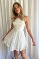 Women's Dresses - Ruched Front Mini Skater Dress -  - Cultured Cloths Apparel