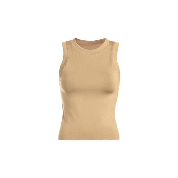 Athleisure - Smooth Thick Banded Tank Top - M. Nude - Cultured Cloths Apparel