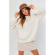 Women's Sweaters - Ribbed Knitted Sweater - WHITE - Cultured Cloths Apparel