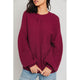Women's Sweaters - Ribbed Knitted Sweater - WINE - Cultured Cloths Apparel