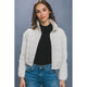 Outerwear - Crop Puffer Jacket with Waist Pull String - Off White - Cultured Cloths Apparel