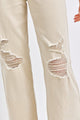 Denim - Judy Blue Full Size High Waist Distressed Wide Leg Jeans -  - Cultured Cloths Apparel