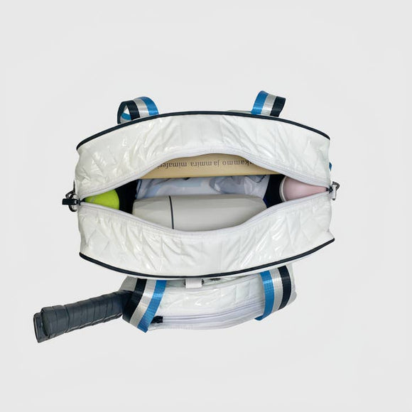 Accessories, Bags - Puffer Style Pickleball Carry Bag Case White/Blue -  - Cultured Cloths Apparel