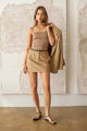 Women's Skirts - SOLID MINI PENCIL SKIRT -  - Cultured Cloths Apparel