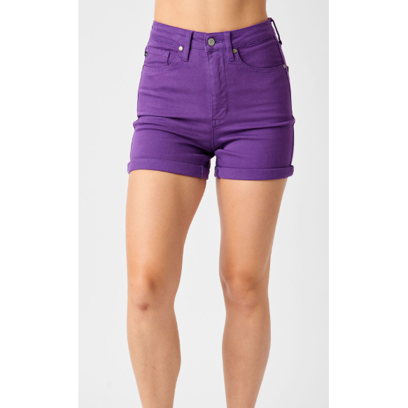 Judy Blue High Waist Tummy Control Garment Dyed Shorts – Cultured