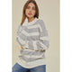 Women's Sweaters - Striped & Comfy Sweater - H. Grey - Cultured Cloths Apparel