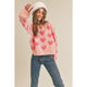 Women's Sweaters - Fuzzy Heart Sweater Top -  - Cultured Cloths Apparel
