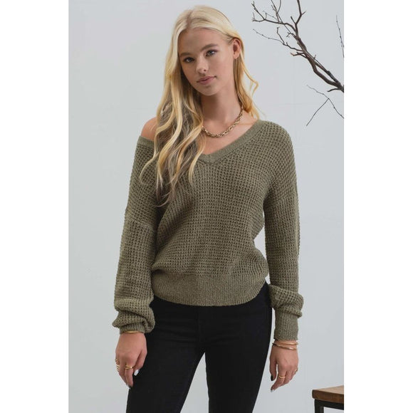 Women's Sweaters - Open Back Pullover Sweater -  - Cultured Cloths Apparel