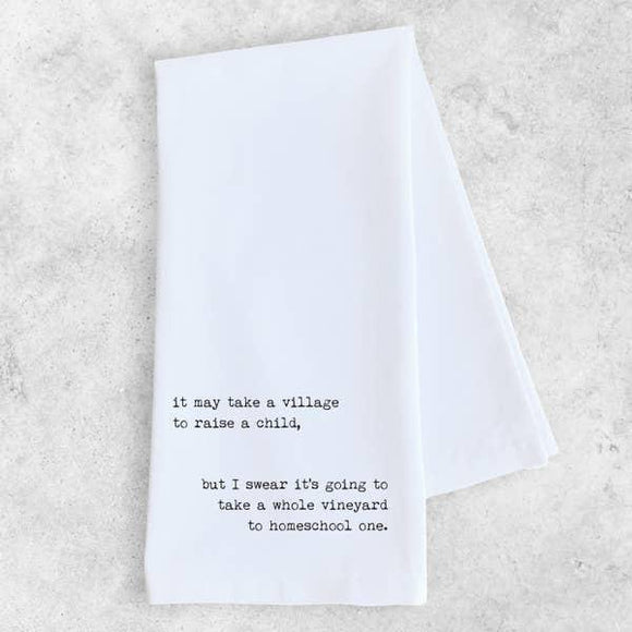 Gifts - It May Take A Village - Tea Towel -  - Cultured Cloths Apparel