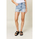 Women's Shorts - Judy Blue Full Size High Waist Rolled Denim Shorts - Light - Cultured Cloths Apparel