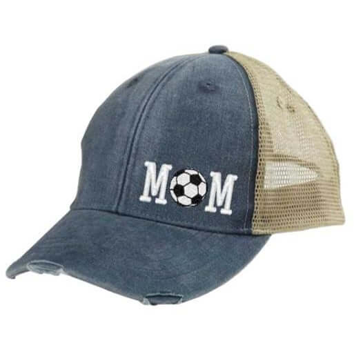Baseball Hats - Mom Hat Soccer Mesh Trucker Hat - Navy - Cultured Cloths Apparel