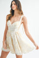 Women's Dresses - MABLE Textured Floral Corset Mini Dress -  - Cultured Cloths Apparel