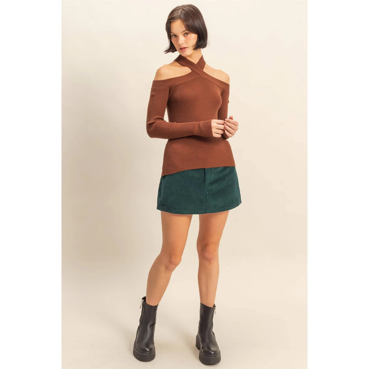 Women's Skirts - Flirty Corduroy Mid Waist Mini Skort - - Cultured Cloths Apparel