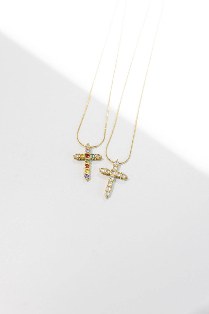Emalee Crystal Cross Necklace