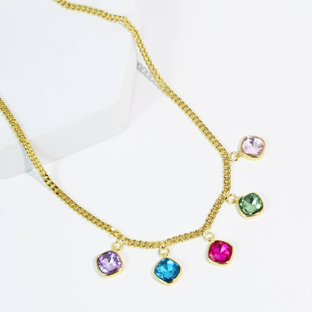 Accessories, Necklaces - Rainbow Kiss Necklace - - Cultured Cloths Apparel