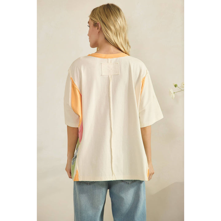 SUNSET COLORBLOCK OVERSIZED TEE