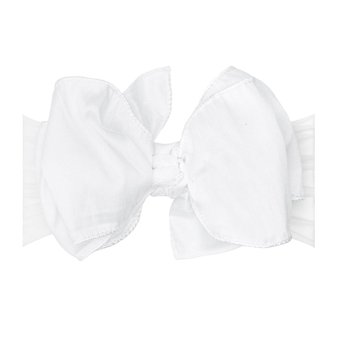 Accessories - Baby Bling® Faux Silk Big Classic Bow on soft nylon headband - - Cultured Cloths Apparel