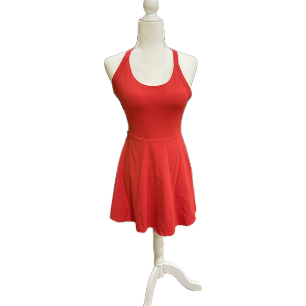 Women's Dresses - Backless Cut Out Twisted Side Pocket 2-in-1 Mini Dress - Red - Cultured Cloths Apparel