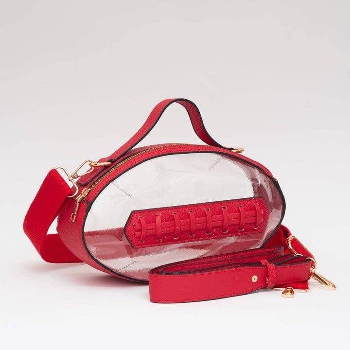 - Clear Gameday Football Stitch Detail Crossbody Bag - - Cultured Cloths Apparel