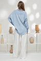 Women's Long Sleeve - OVERSIZED BUTTON DOWN LONG SLEEVE SHIRT -  - Cultured Cloths Apparel