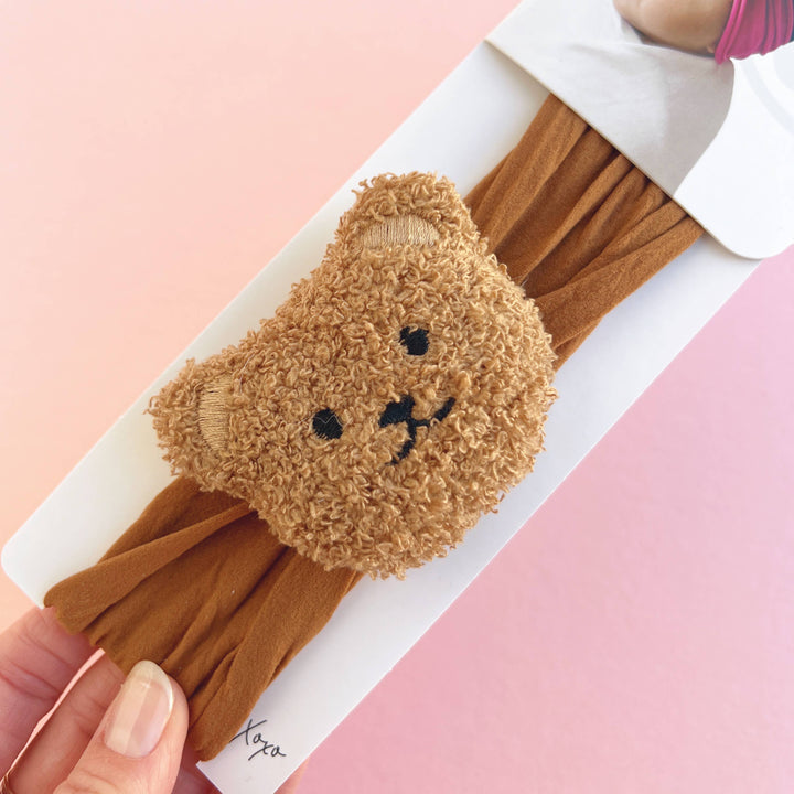 Accessories - Baby Bling® Teddy Bear soft nylon headband - - Cultured Cloths Apparel