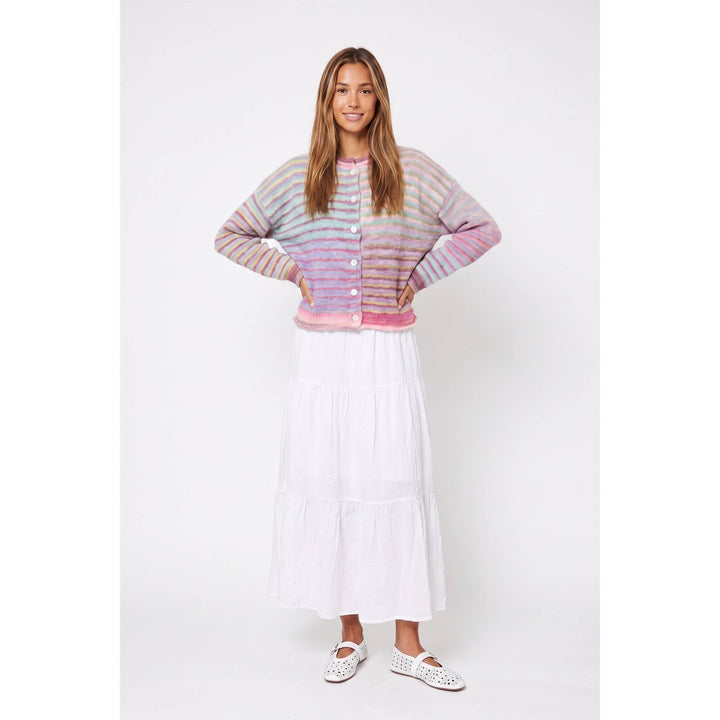 Multi color button up cardigan