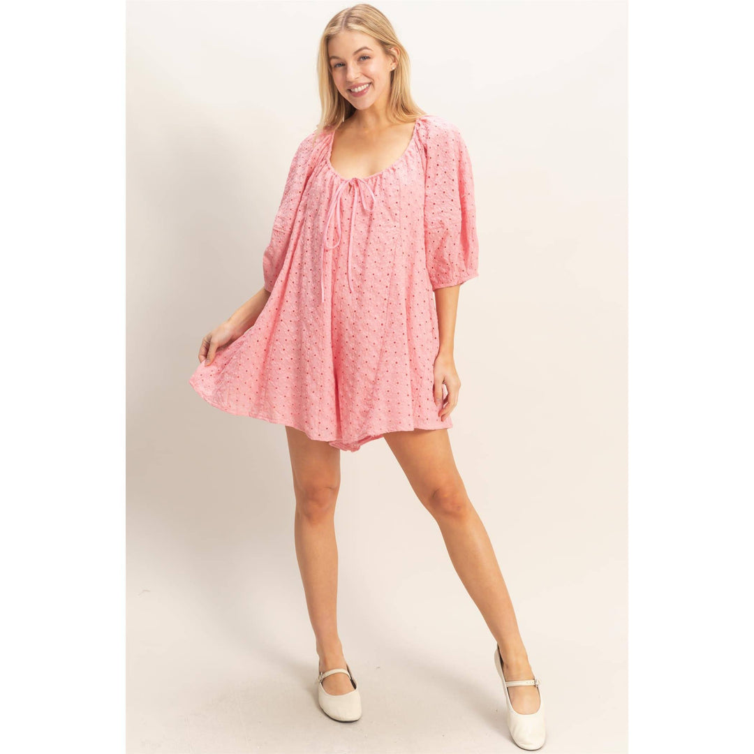 Women's Rompers - Eyelet Babydoll Romper - - Cultured Cloths Apparel