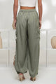 Denim - HIGH WAIST SATIN CARGO JOGGER PANTS -  - Cultured Cloths Apparel