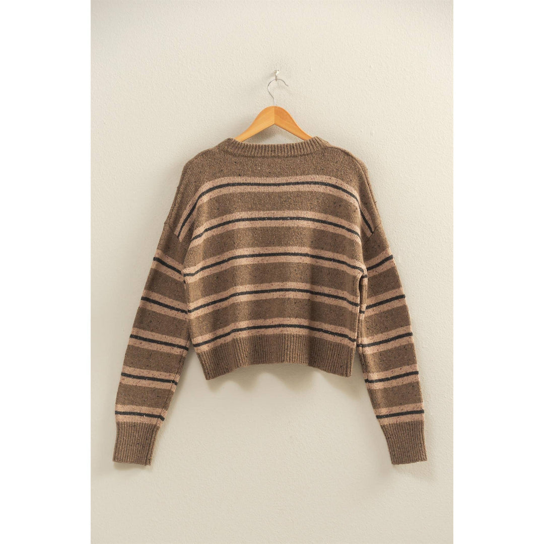 Striped Crew Neck Cozy Sweater