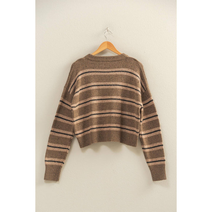 Striped Crew Neck Cozy Sweater