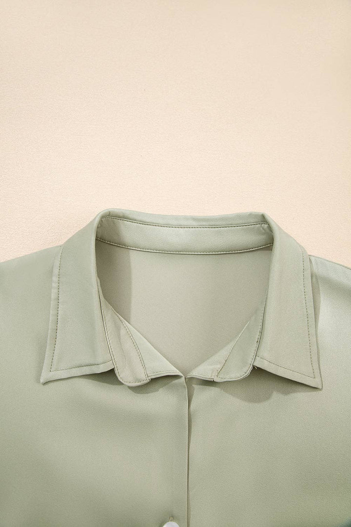 Dresses - Solid Buttoned Collar T-Shirt Mini Dress - - Cultured Cloths Apparel