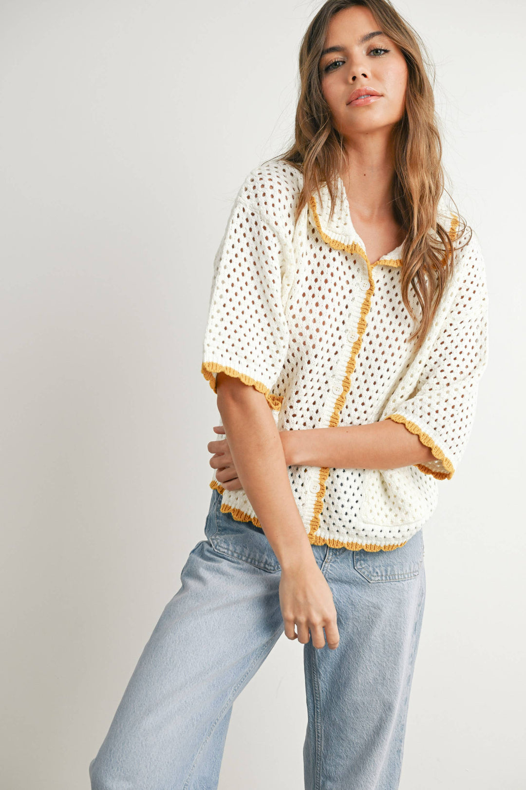 Urban Vibe Crochet Sweater Top