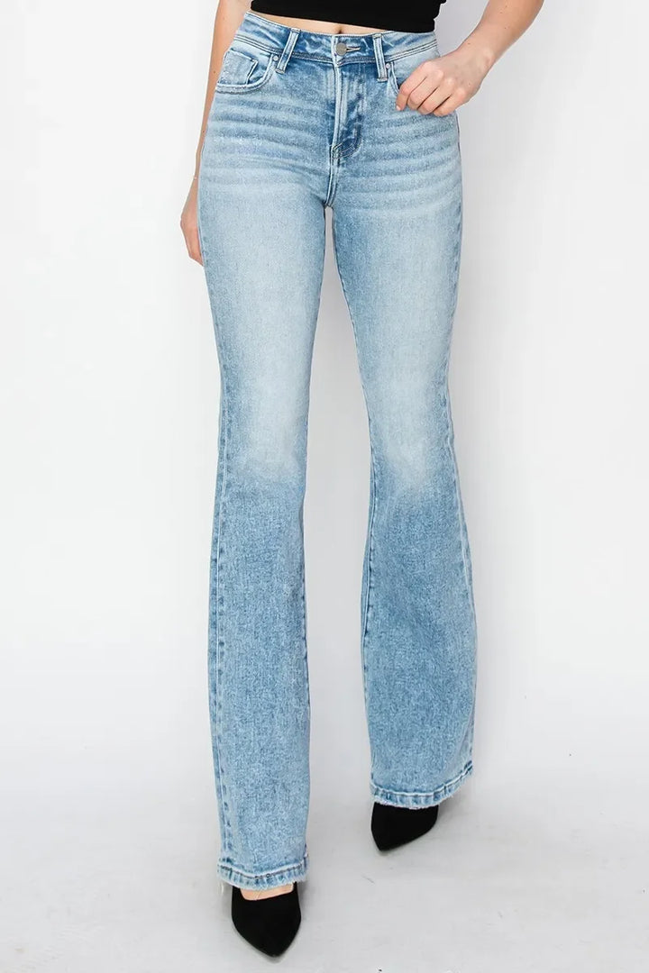 Denim - RISEN High Rise Bootcut Jeans - - Cultured Cloths Apparel