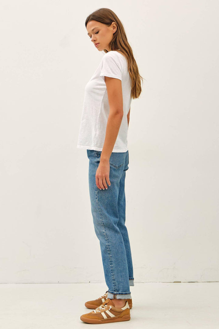 NEW COLOR-GARMENT DYED COTTON SLUB TEE