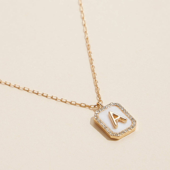 Accessories, Necklaces - Short Necklace | Initial Shell Charm - - Cultured Cloths Apparel