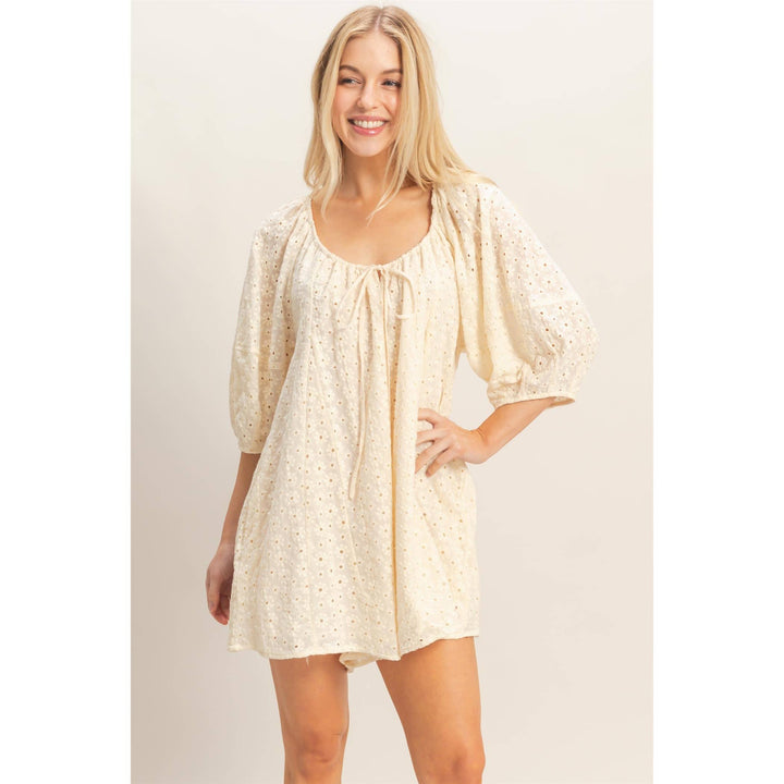 Women's Rompers - Eyelet Babydoll Romper - - Cultured Cloths Apparel