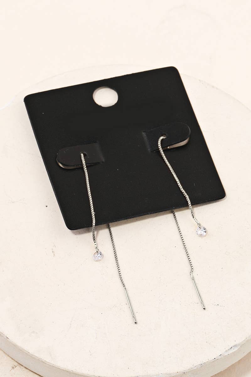 Accessories, Earrings - Dainty Chain Dangle Earrings - - Cultured Cloths Apparel