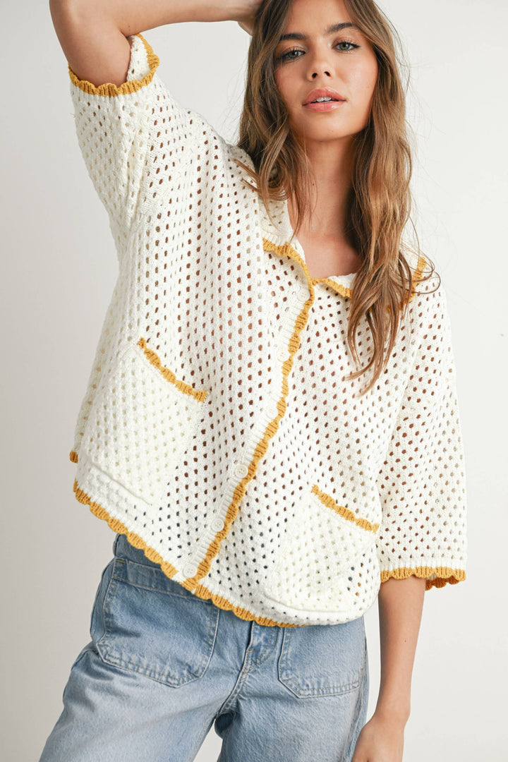 Urban Vibe Crochet Sweater Top