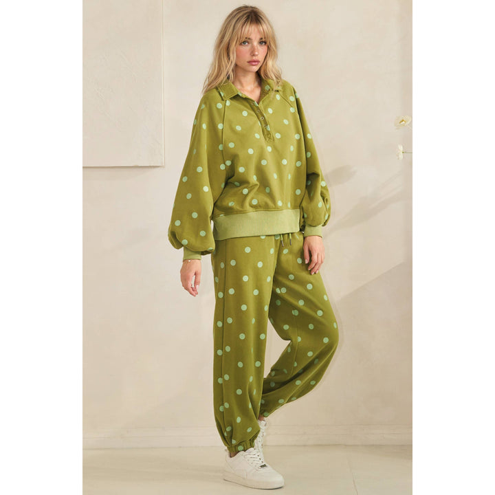 Playful Dot Quarter Zip
