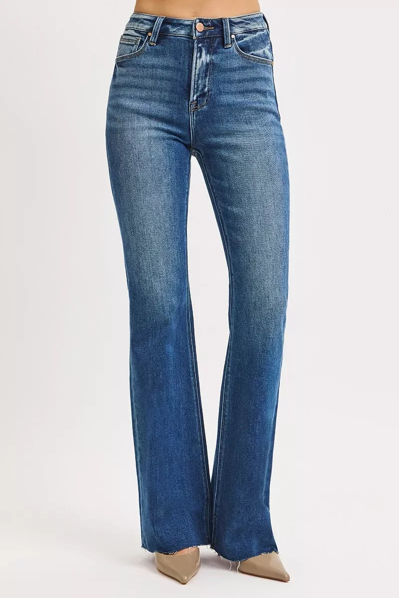 DENIM - RISEN High Rise Flare Jeans - - Cultured Cloths Apparel