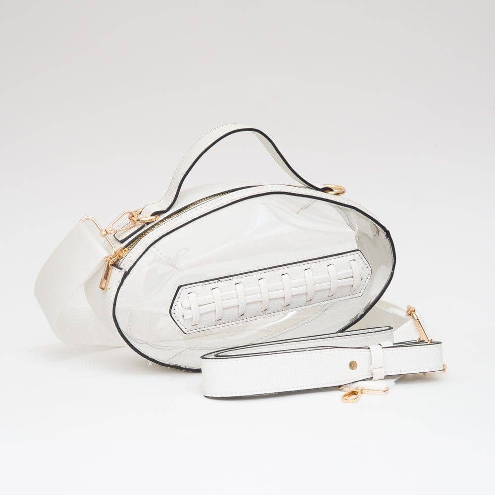 - Clear Gameday Football Stitch Detail Crossbody Bag - - Cultured Cloths Apparel