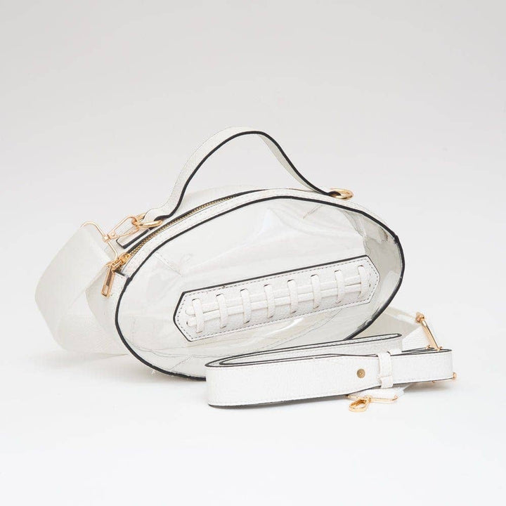 - Clear Gameday Football Stitch Detail Crossbody Bag - - Cultured Cloths Apparel