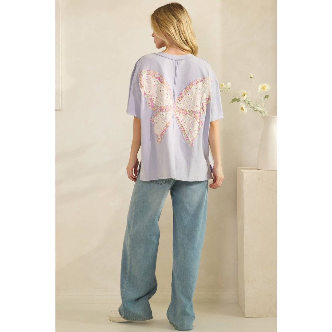 BUTTERFLY BLOOM BACK PATCH TEE