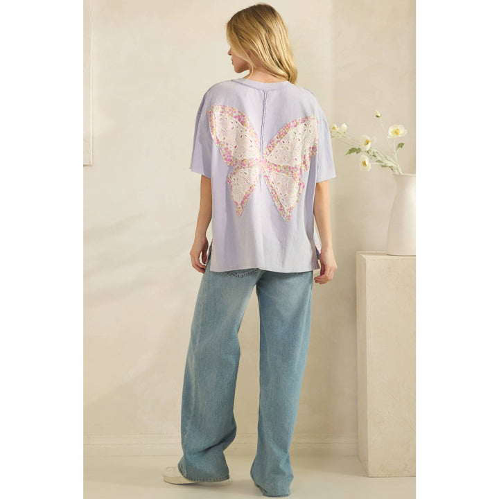 BUTTERFLY BLOOM BACK PATCH TEE