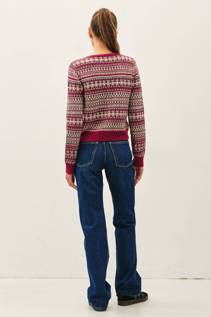 HERITAGE FAIR ISLE CROP CARDIGAN