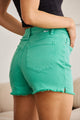 Shorts - RFM Tummy Control High Waist Raw Hem Denim Shorts -  - Cultured Cloths Apparel
