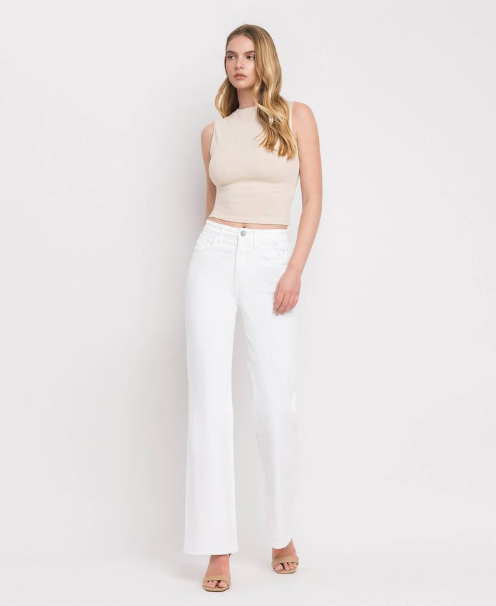 Denim - 90'S VINTAGE TUMMY CONTROL SUPER HIGH RISE FLARE JEANS - - Cultured Cloths Apparel
